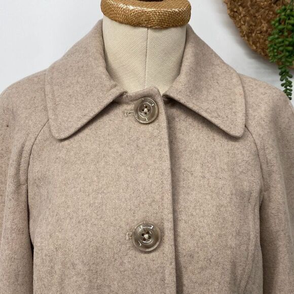 London Fog M Wool Blend Button Down Single Breasted Collared Winter Dress Coat O - Picture 5 of 14